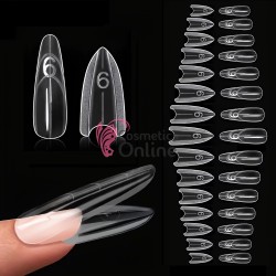 Tipsuri duble 240 bucati Sandwich Dual Nail Form Tips Transparente Cod TPS222AA Migdala 